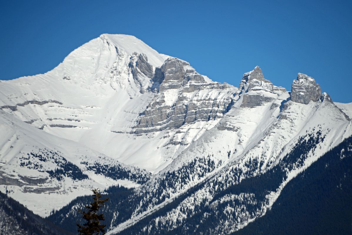 26B Mount Girouard From Trans Canada Highway Just Before Banff In Winter